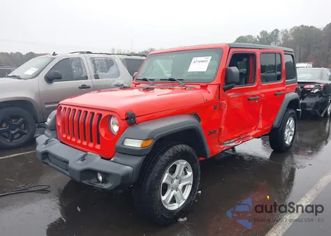 2021 Jeep Wrangler Unlimited Sport S 4X4 z USA, uszkodzony, nr VIN 1C4HJXDNXMW849540